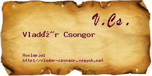 Vladár Csongor névjegykártya
